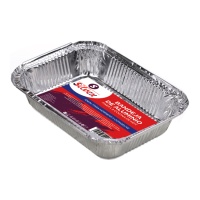 Envase de 22,5 x 16,7 x 5 cm desechable rectangular - 2 unidades