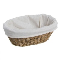 Cesta ovalada Alga con funda de 23 x 20 x 8 cm - DCasa