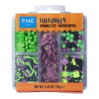 Kit de sprinkles de Halloween de bruja malvada - 70 gr