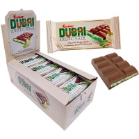 Chocolate relleno de masa pismaniye y pistachos de 51 gr - 24 unidades