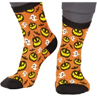 Calcetines de calabazas y fantasmas - 1 par