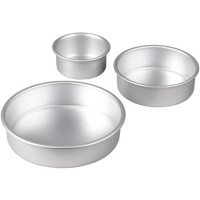 Moldes redondos de 10 cm, 15 cm y 20 cm x altura 5 cm - Wilton - 3 unidades