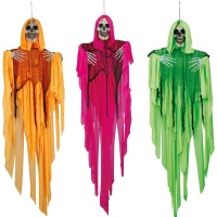 Colgante de esqueleto de colores vivos surtidos con luz de 1,60 m - 1 unidad