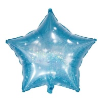 Globo de estrella Galactic Aqua de 61 cm - Conver Party