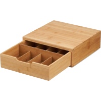 Cajón para cápsulas de café de 30 x 30 x 10 cm con compartimentos