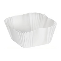 Cápsulas para cupcakes de 5 cm cuadradas blancas - Best Products - 30 unidades