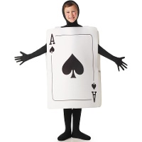 Disfraz de carta de poker AS de picas infantil