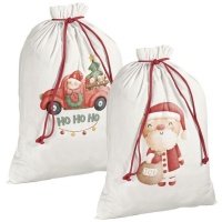 Saco de Navidad Hohoho de 75 x 50 cm - 1 unidad