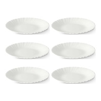 Plato de 19 cm opal blanco - 6 unidades