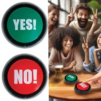 Botones de Sí y No con luz y sonido para juegos