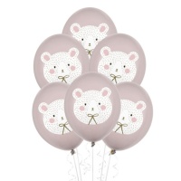 Globos de látex de Osito Baby de 30 cm - PartyDeco - 50 unidades