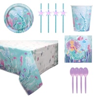Pack para fiesta de sirenas - 15 personas
