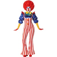 Disfraz de payaso americano para mujer