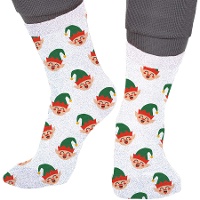 Calcetines de elfos de Navidad con glitter infantiles - 1 par