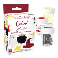 Set de colorantes en polvo para decoración de Mago Harry de 15 gr - Scrapcooking - 3 unidades