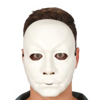 Máscara de plástico de rostro blanco