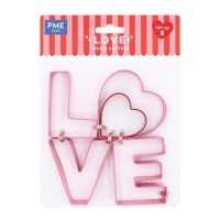 Cortadores de Love y corazones - PME - 5 unidades