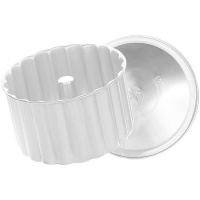 Molde para puding de aluminio con tapa de 20 x 20 x 12 cm