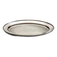 Bandeja de 30 cm ovalada de acero