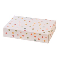 Caja de 23,5 x 16 x 5 cm de lunares