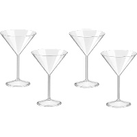 Copa de 260 ml para cóctel de acrílico - 4 unidades