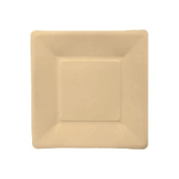Platos de 23 cm de fibra de bambú - 10 unidades