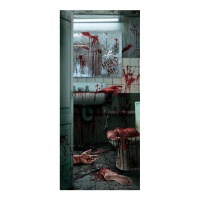 Decoración para puerta de baño sangriento de 1,80 x 0,80 m
