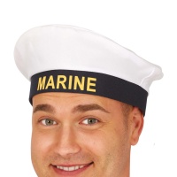 Gorro de marine blanco y azul marino