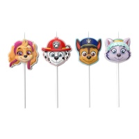 Velas 2D de la Patrulla Canina de 9 cm - Dekora - 4 unidades