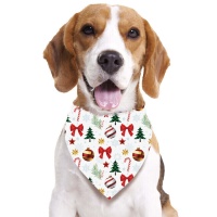 Pañuelo de Navidad blanco para mascotas