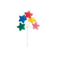 Topper para tarta de ramillete de estrellas de colores de 17 cm - 36 unidades