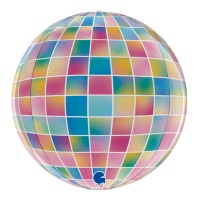Globo orbz de bola de discoteca de colores de 38 cm - Grabo