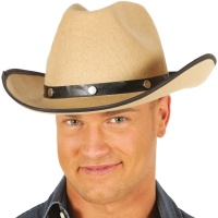 Sombrero de cowboy marrón claro - 59 cm