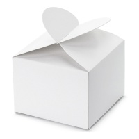 Caja blanca con corazón de 6 cm - 10 unidades