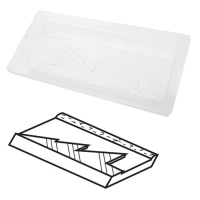 Molde de plástico para turrón y chocolate de abeto 20 x 8 x 2 cm