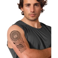 Tatuaje temporal de trival maya