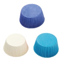 Cápsulas para cupcakes de 5 cm tonos azules - Decora - 75 unidades