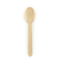 Cucharas de 16 cm de madera - 100 unidades