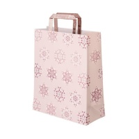 Bolsa regalo de 32 x 26 x 10 cm de Navidad rosa - 1 unidad