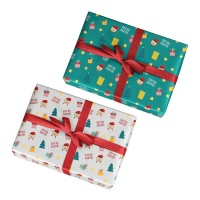 Papel de regalo de Tió de Nadal de 2 x 0,70 m - 1 unidad