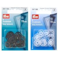 Botones a presión de 1,5 cm de plástico - Prym - 6 pares
