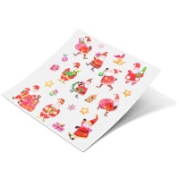 Pegatinas de Papá Noel de goma eva