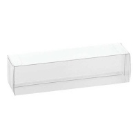 Caja de 19 x 5 x 5 cm para macarons transparente