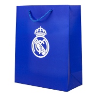 Bolsa regalo de 23 x 18 x 10 cm de Real Madrid azul