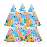 Sombreros de Dino Friends - 6 unidades
