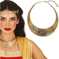 Collar metálico dorado