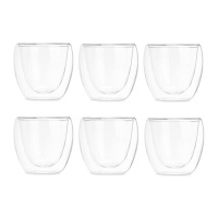 Vaso de 100 ml de café de borosilicato - 6 unidades
