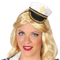 Diadema de sombrero mini de oficial marinero