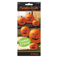 Pegatinas para decorar calabazas - 24 unidades