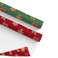 Papel de regalo Sweet Christmas de 2 x 0,70 m - 1 unidad